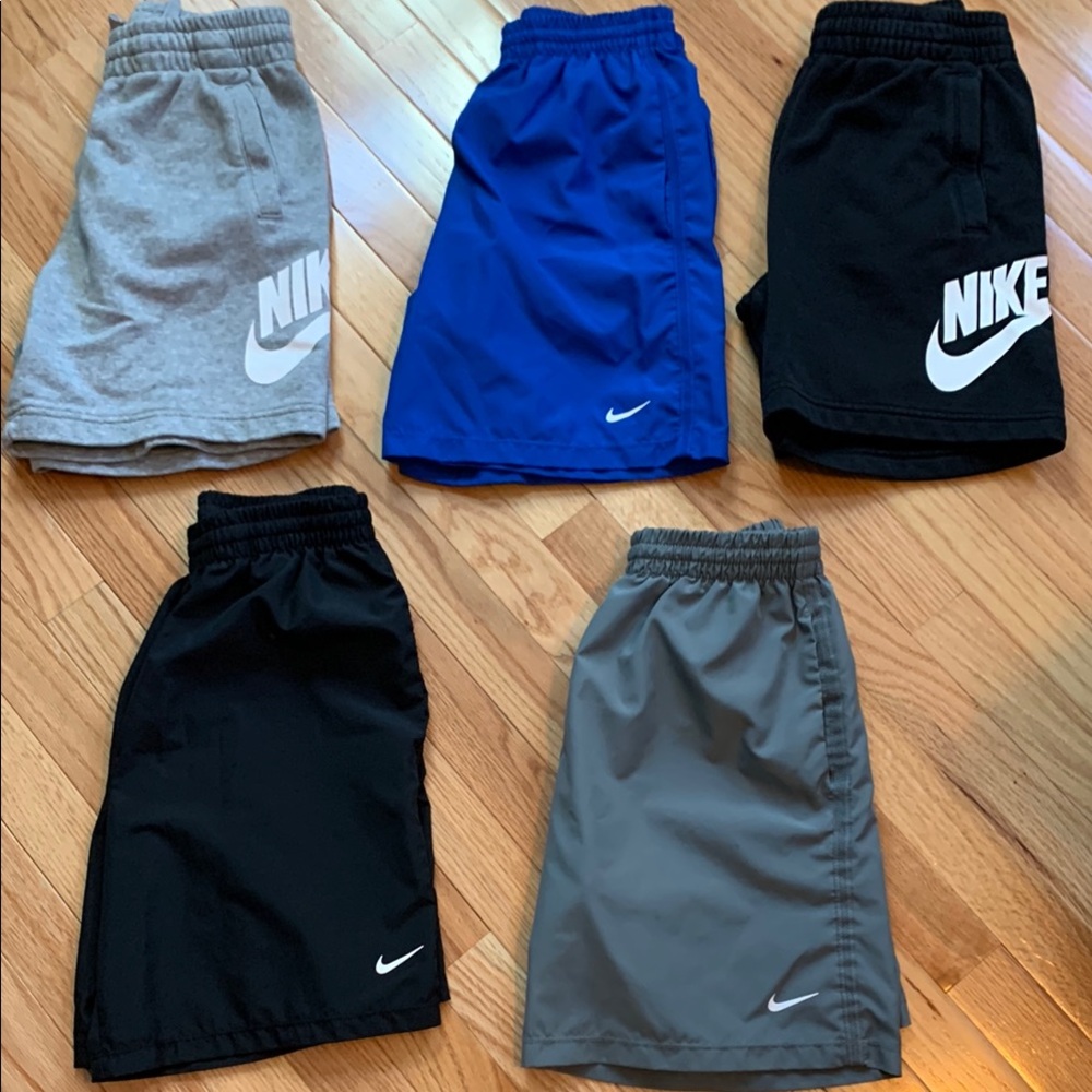 Nike Gray, Black, and Blue Athletic Shorts (Lot 5)